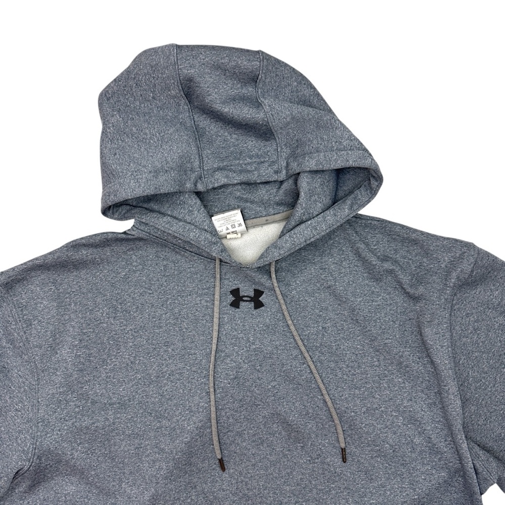 Under Armour Men's Hustle Fleece Hoodie Medium Blue‎ Gray Pullover Sweatshirt - Picture 3 of 13